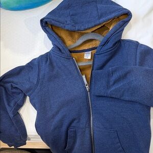 Carter's Blue Hooded Jacket with Brown fur-like  Lining